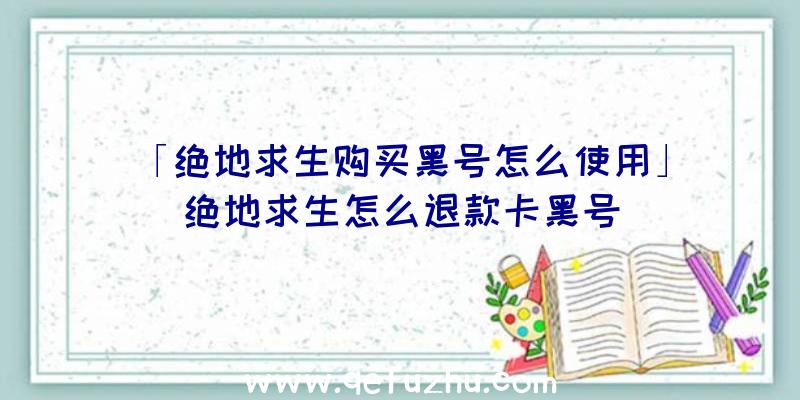 「绝地求生购买黑号怎么使用」|绝地求生怎么退款卡黑号